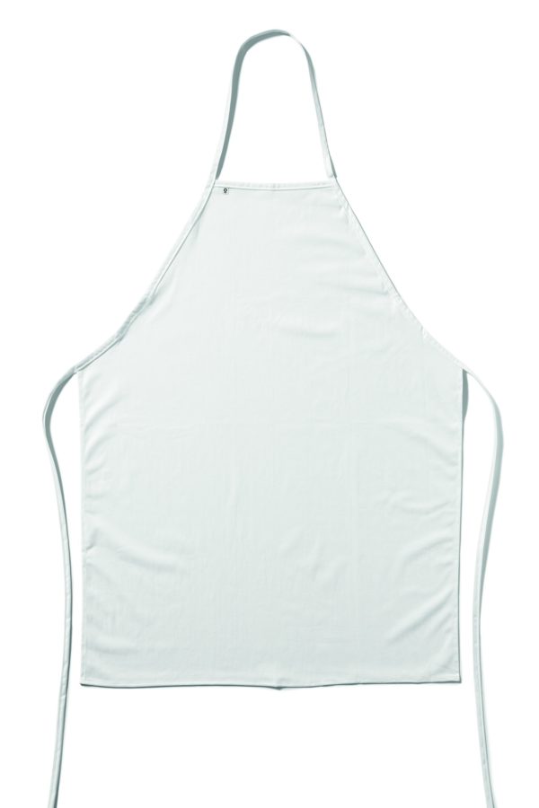 White plasticised apron